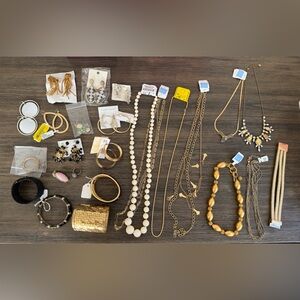 Gold and White Jewelry Lot